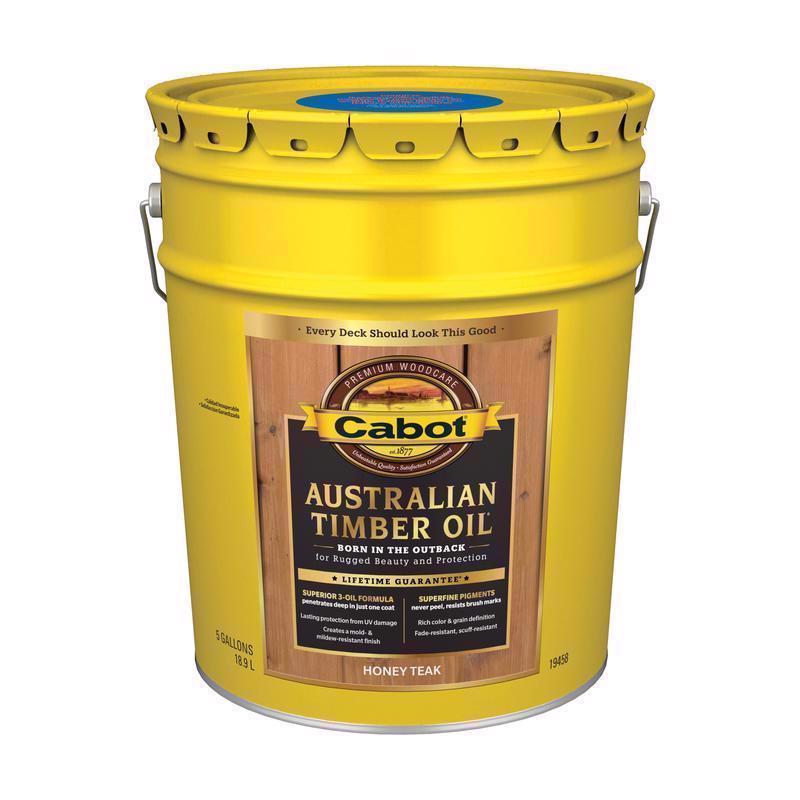 Cabot Australian Timber Oil Transparent Honey Teak Oil-Based Australian Timber Oil 5 gal