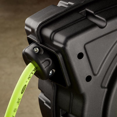 Flexzilla 50 ft. L X 3/8 in. D Hybrid Polymer Retractable Air Hose Reel 150 psi Zilla Green
