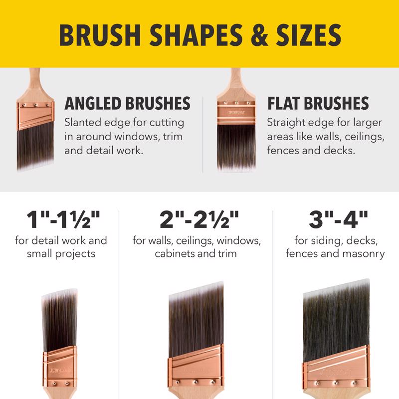 Purdy Chinex Elite Glide 3 in. Extra Stiff Angle Trim Paint Brush