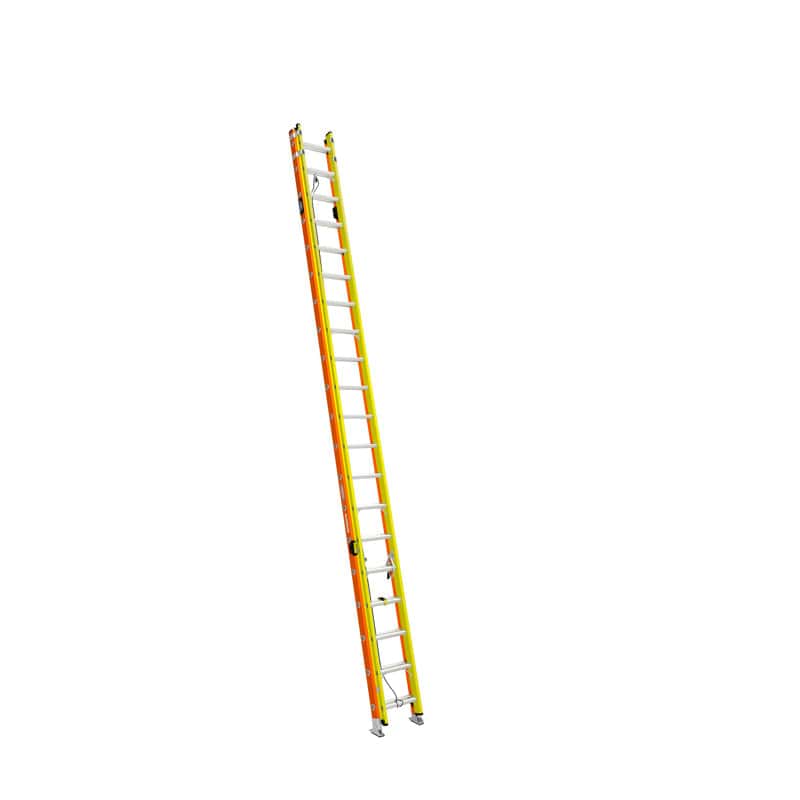 Werner Glidesafe 40 ft. H Fiberglass Telescoping Extension Ladder Type IA 300 lb. capacity