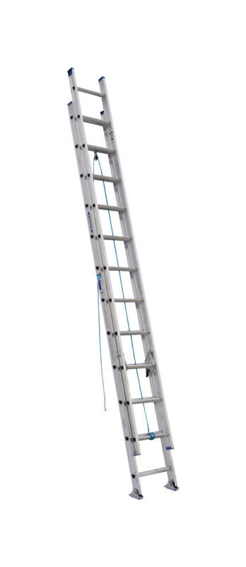 Werner 24 ft. H Aluminum Telescoping Extension Ladder Type I 250 lb. capacity