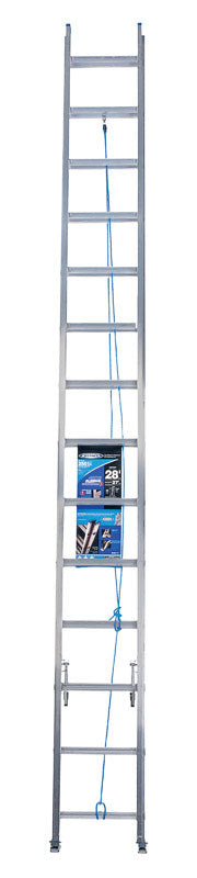 Werner 28 ft. H Aluminum Telescoping Extension Ladder Type I 250 lb. capacity