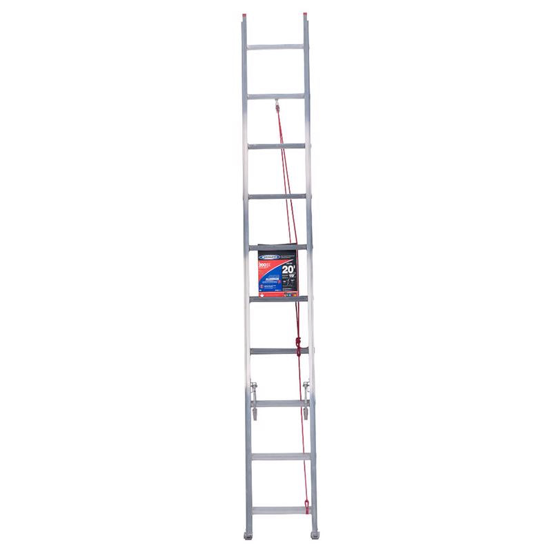 Werner 20 ft. H Aluminum Telescoping Extension Ladder Type III 200 lb. capacity