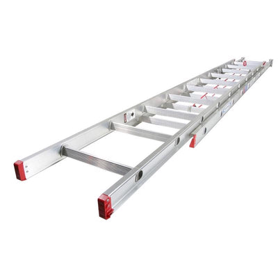 Werner 20 ft. H Aluminum Telescoping Extension Ladder Type III 200 lb. capacity