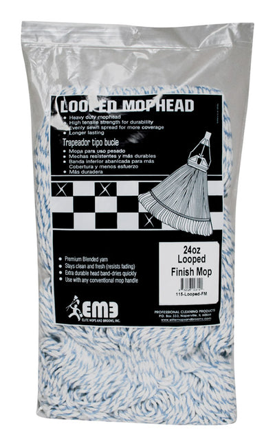 Elite Mops and Brooms 24 oz Looped Cotton/Synthetic Blend Mop Refill