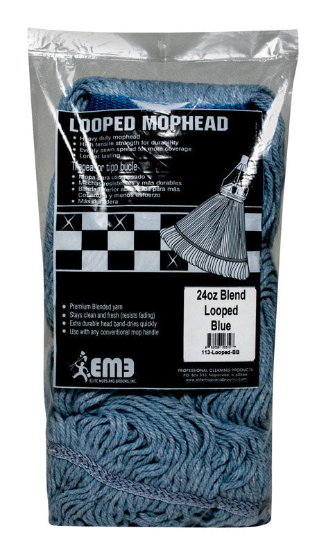 Elite Mops and Brooms 24 oz Looped Cotton/Synthetic Blend Mop Refill 1 pk