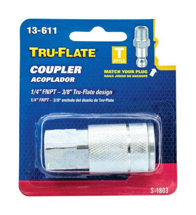 Tru-Flate Brass Quick Change Coupler 1/4 in. Female 1 pc