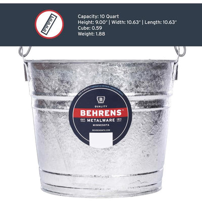 Behrens 10 qt Pail Gray