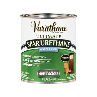 Varathane Ultimate Semi-Gloss Clear Water-Based Spar Urethane 1 qt