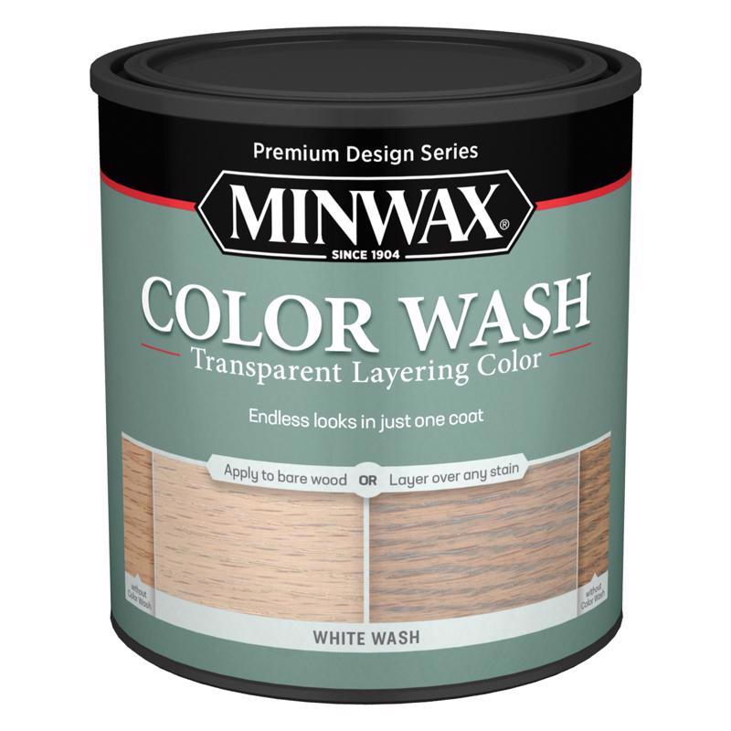 Minwax Design Series Color Wash Transparent White Wash Water-Based Wood Stain 1 qt