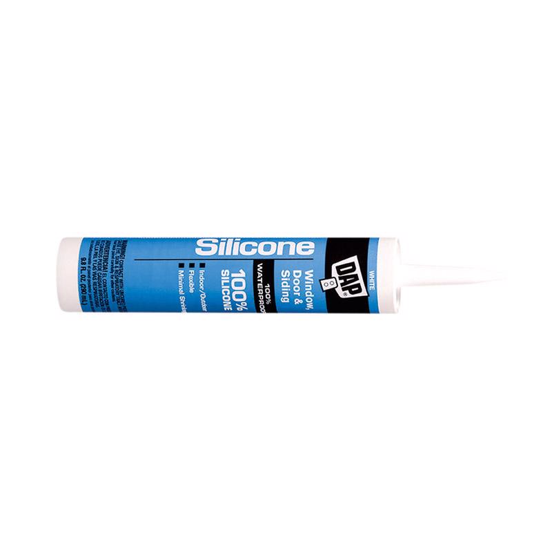 DAP White Silicone Door/Siding/ Window Sealant 9.8 oz