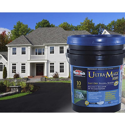 Black Jack Drive-Maxx 1000 Matte Black Water-Based Rubberized Asphalt Driveway Sealer 4.75 gal