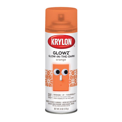 Krylon Glowz Orange Glow-in-the-Dark Spray Paint 6 oz