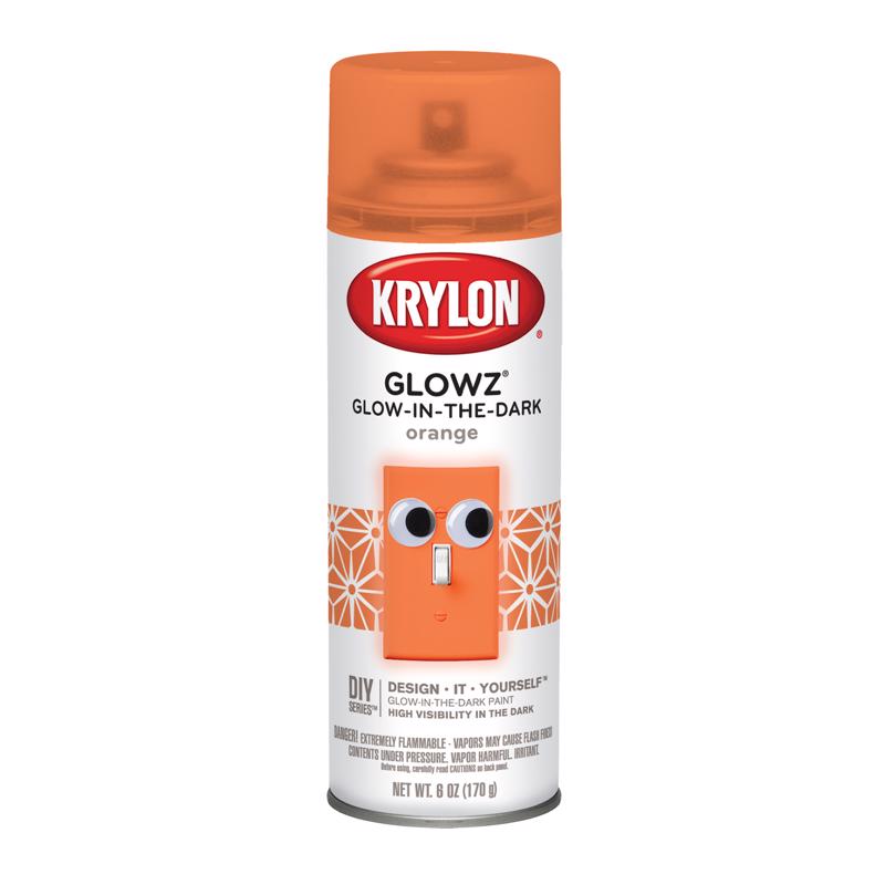 Krylon Glowz Orange Glow-in-the-Dark Spray Paint 6 oz