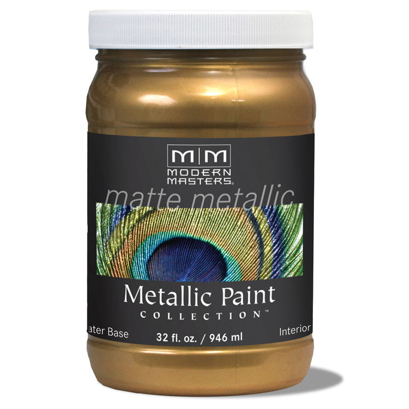 Modern Masters Shimmer Matte Brass Metallic Paint 1 qt