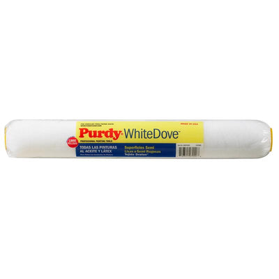 Purdy White Dove Woven Dralon Fabric 18 in. W X 1/2 in. Paint Roller Cover 1 pk