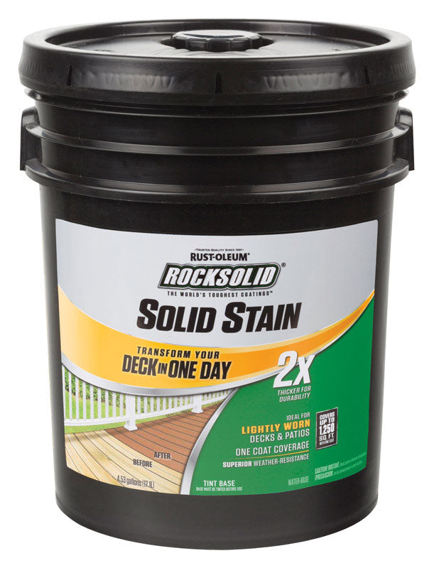 Rust-Oleum RockSolid 2X Solid Tintable Tint Base Water-Based Acrylic Stain 5 gal