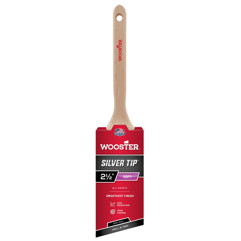 Wooster Silver Tip 2-1/2 in. Semi-Oval Angle Paint Brush