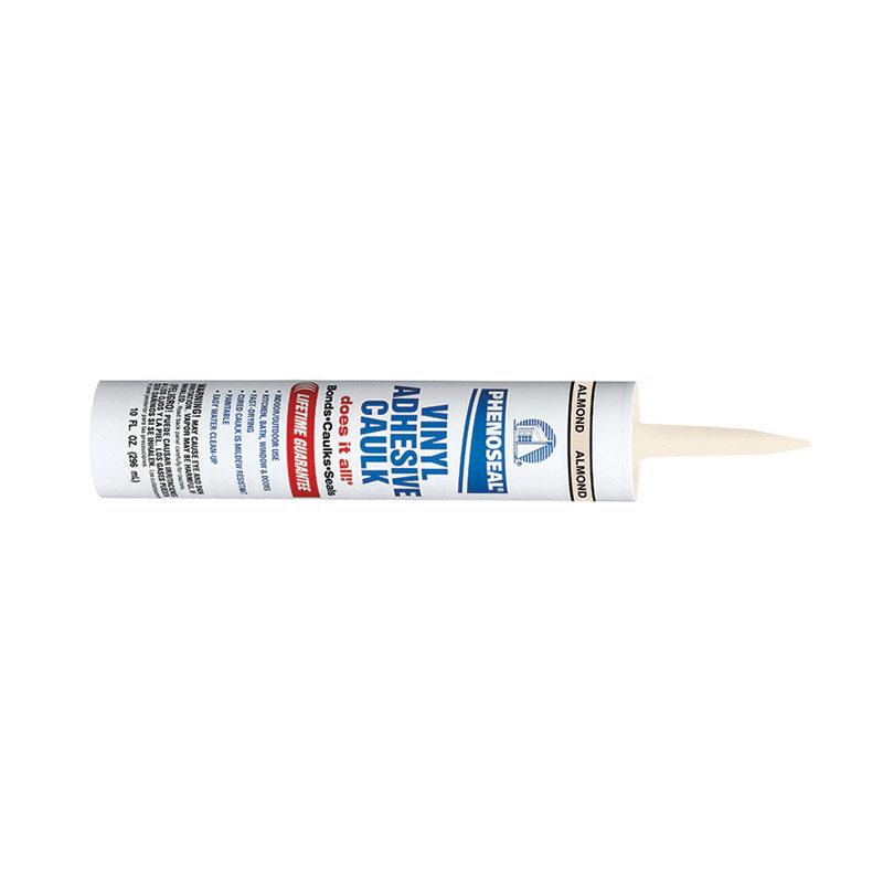 Phenoseal Almond Vinyl All Purpose Adhesive Caulk 10 oz