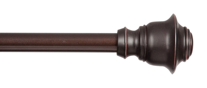 Kenney Weathered Brown Curtain Rod 66 in. L X 120 in. L