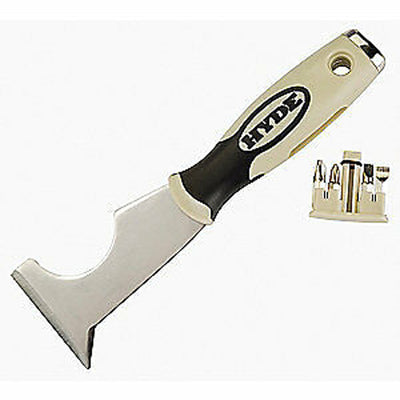 Hyde MaxxGrip 3 in. W X 8-1/8 in. L Silver Carbon Steel Painters Tool