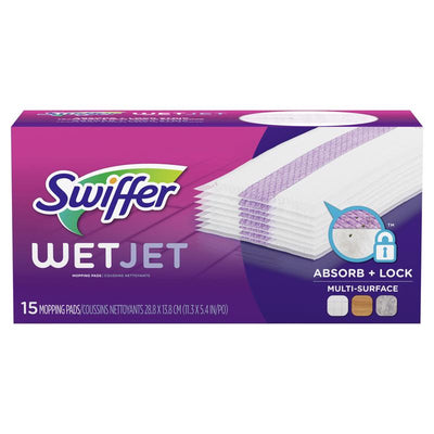 Swiffer WetJet 5.4 in. Wet Microfiber Mop Refill Pad 15 pk