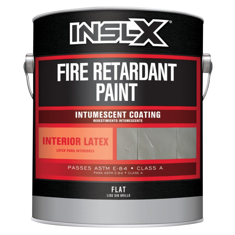 Insl-X White Flat Acrylic Fire Retardant Paint 1 gal