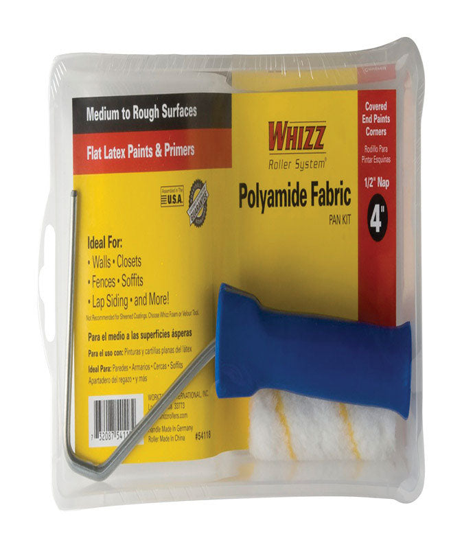 Whizz 4 in. W Mini Paint Roller Kit Threaded End