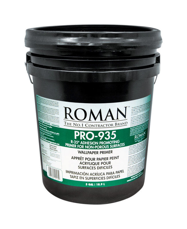 Roman R-35 Clear Flat Water-Based Acrylic Wallcovering Primer 5 gal