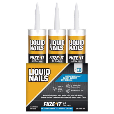 Liquid Nails Fuze-It All Surface High Strength Hybrid Adhesive Adhesive 9 oz