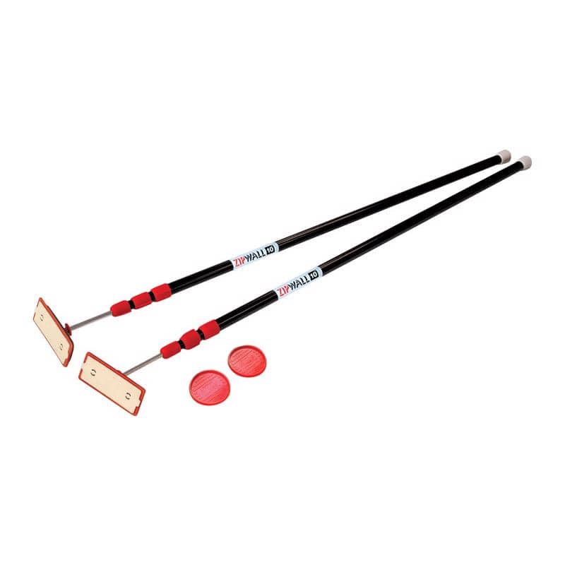 Zipwall ZipPole Telescoping 10 ft. L X 1 in. D Steel Spring-Loaded Poles Black/Red