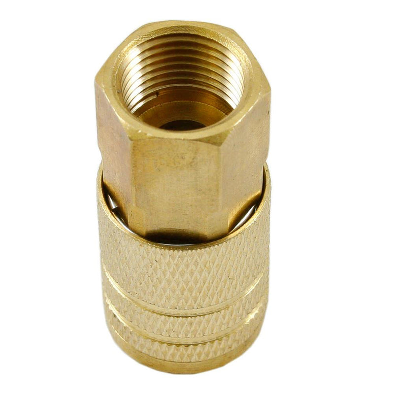 Forney Brass Coupler 1/4 in. Female X 3/8 in. Female 1 pc