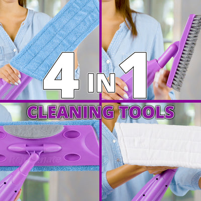 Rejuvenate Click n Clean 16 in. W Flat Mop Kit