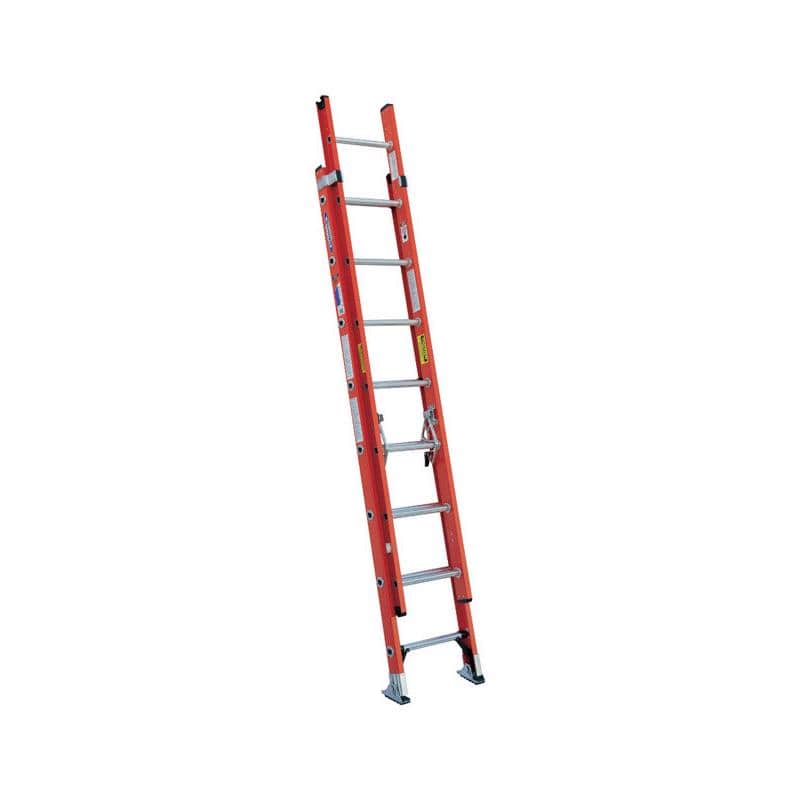 Werner 16 ft. H Fiberglass Telescoping Extension Ladder Type IA 300 lb. capacity