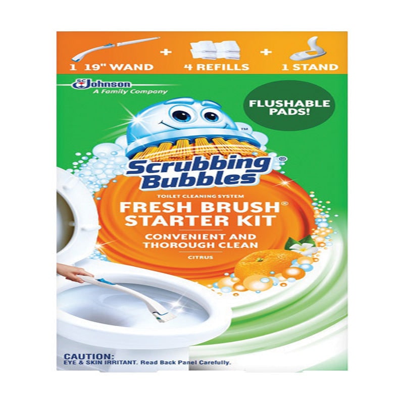Scrubbing Bubbles Fresh Brush Disposable Toilet Scrubber Kit