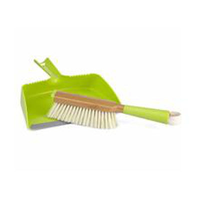 Full Circle Clean Team Bamboo/Plastic Handheld Dustpan and Brush Set