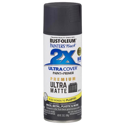 Rust-Oleum Painter's Touch 2X Ultra Cover Ultra Matte Slate Paint+Primer Spray Paint 12 oz