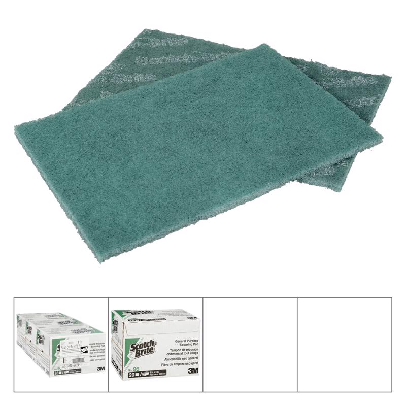 3M Scotch-Brite Medium Duty Scouring Pad For Commercial Kitchen Cleaning 9 in. L 20 pk