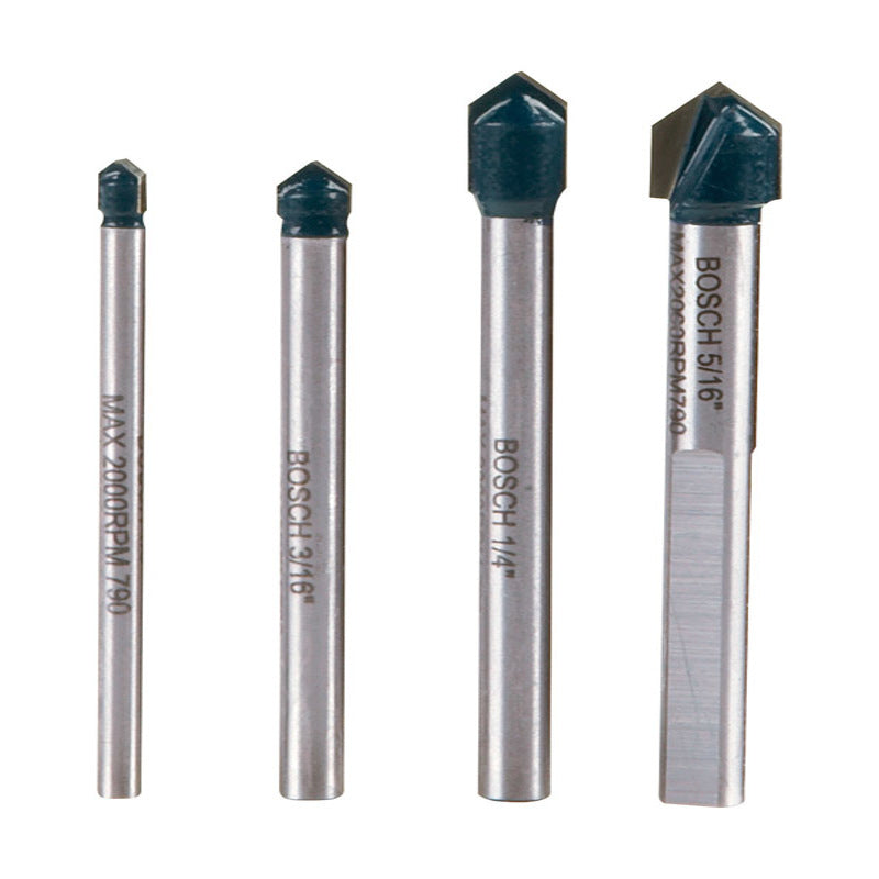 Bosch Carbide Tipped Glass and Tile Bit Set 4 pc