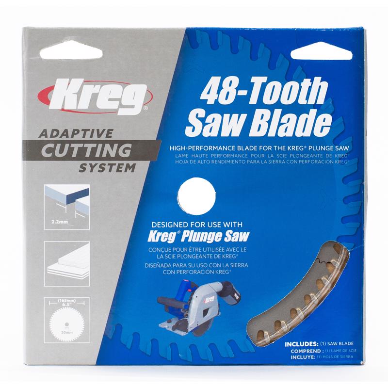 Kreg Adaptive Cutting System 6-1/2 in. D X 20 mm Carbide Tipped Circular Saw Blade 48 teeth 1 pk