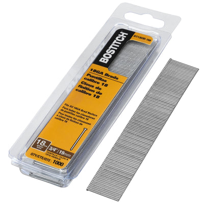 Bostitch 3/4 in. 18 Ga. Straight Strip Galvanized Brad Nails 3000 pk