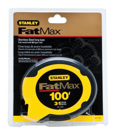 Stanley FatMax 100 ft. L X 0.38 in. W Long Tape Measure 1 pk
