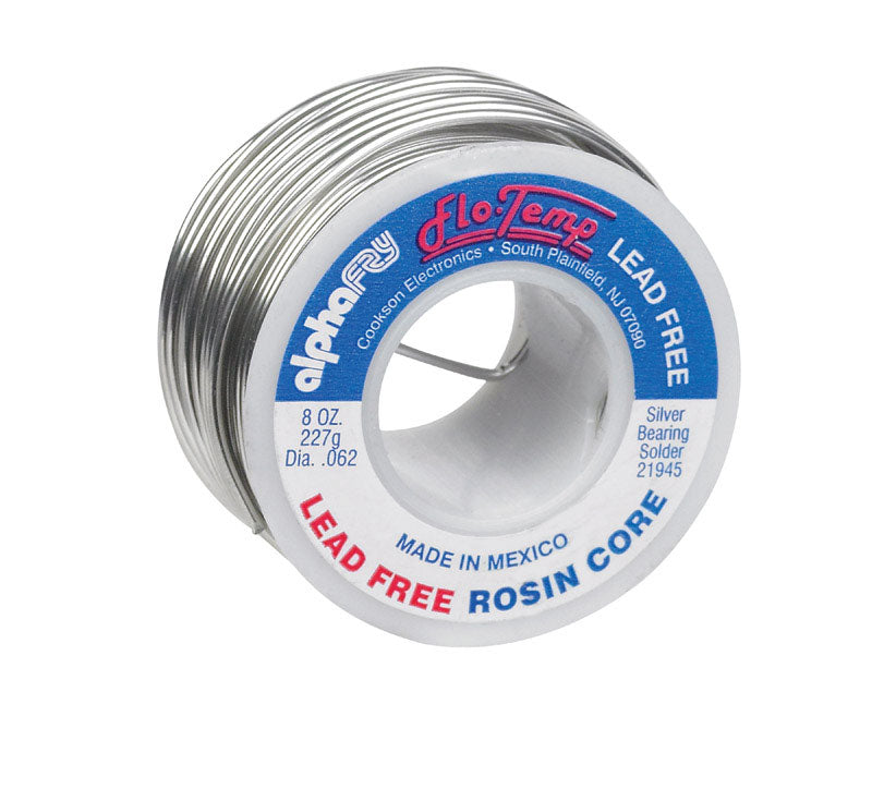 Alpha Fry 8 oz Lead-Free Rosin Core Solder Wire 0.062 in. D Silver Bearing 1 pc