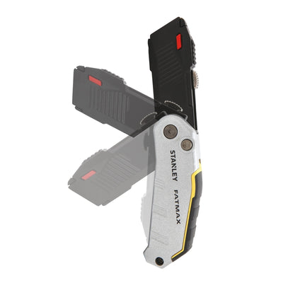 Stanley FatMax 6-3/4 in. Folding Spring Assisted Retractable Utility Knife Black/Silver 1 pc