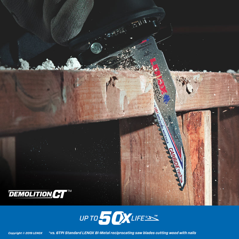 Lenox Demolition CT 12 in. Carbide Tipped Reciprocating Saw Blade 6 TPI 1 pc