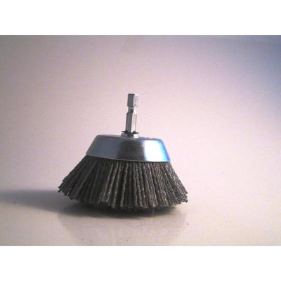 Dico Nyalox 2.5 in. D X 1/4 in. X 1/4 in. D Crimped Nylon Mandrel Mounted Cup Brush 4500 rpm 1 pc