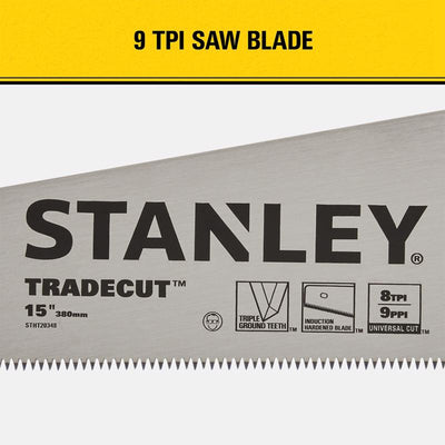 Stanley Tradecut 15 in. Panel Saw 8 TPI 1 pc