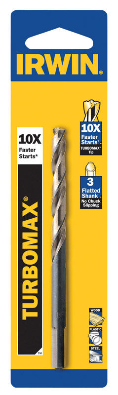 Irwin Turbomax 15/32 in. X 5-3/4 in. L High Speed Steel Drill Bit 1 pc