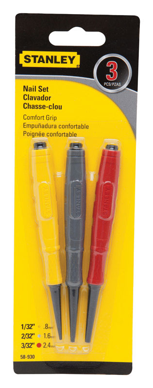 Stanley Cushion Grip Nail Set 3 pc