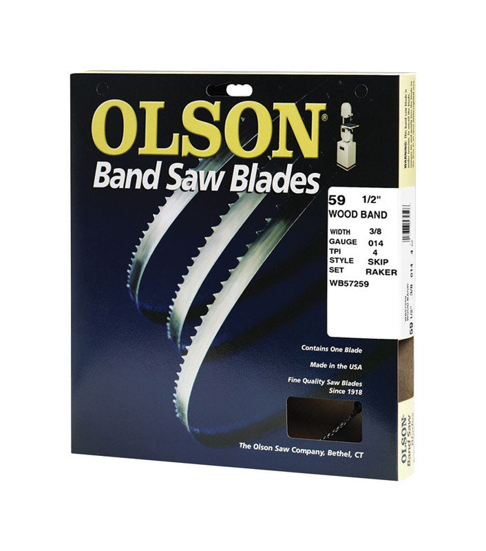 Olson 59.5 in. L X 0.4 in. W Carbon Steel Band Saw Blade 4 TPI Skip teeth 1 pk